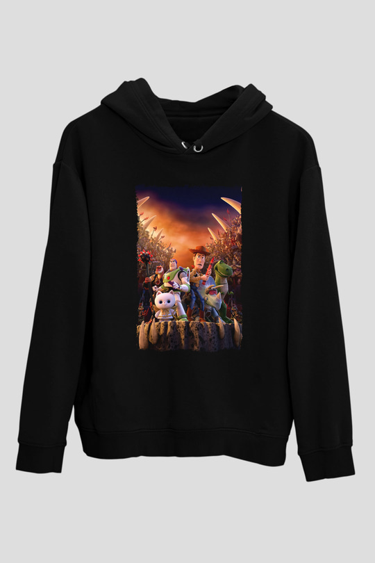 Toy Story Siyah Unisex Hoodie