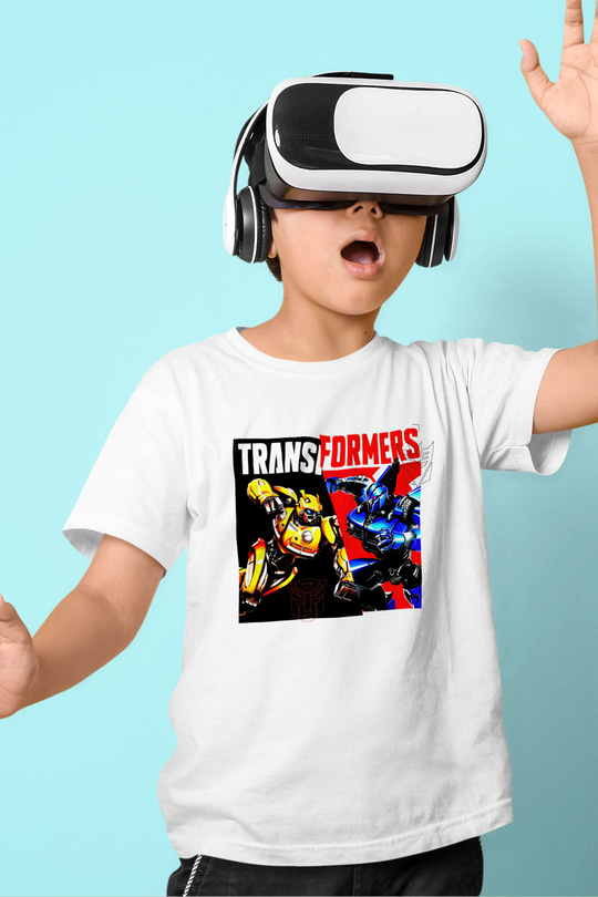 Transformers Beyaz Unisex  Çocuk Tişört