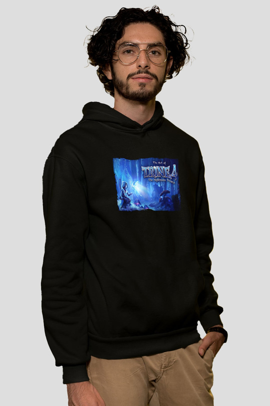 Trine Siyah Unisex Hoodie