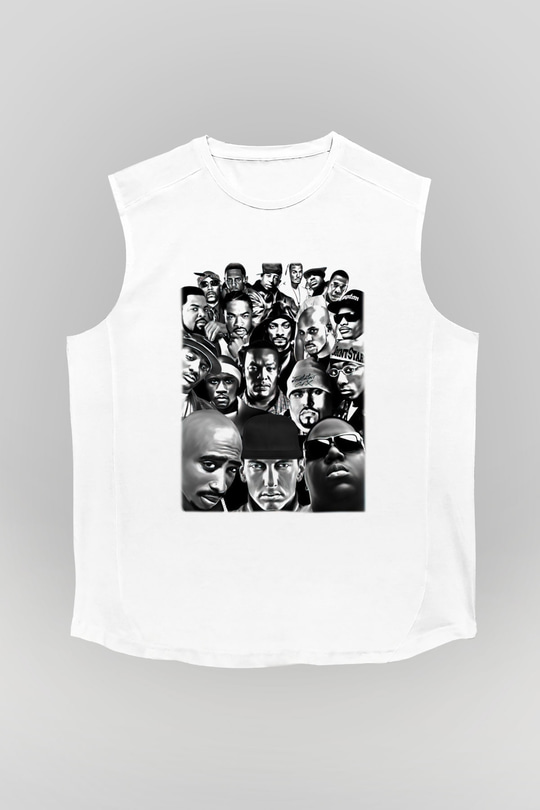 Tupac Shakur Beyaz Unisex Kolsuz Tişört