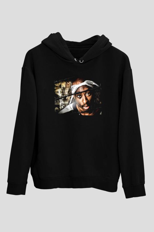 Tupac Shakur Siyah Unisex Hoodie