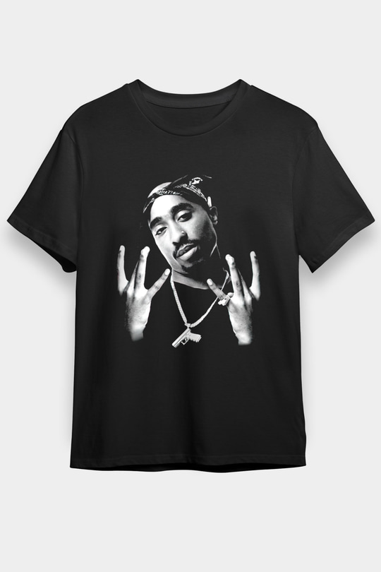 Tupac Shakur Siyah Unisex Tişört T-Shirt - TişörtFabrikası