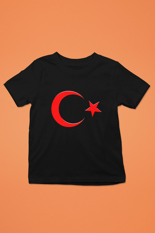 Türkiye Siyah Unisex Çocuk Tişört