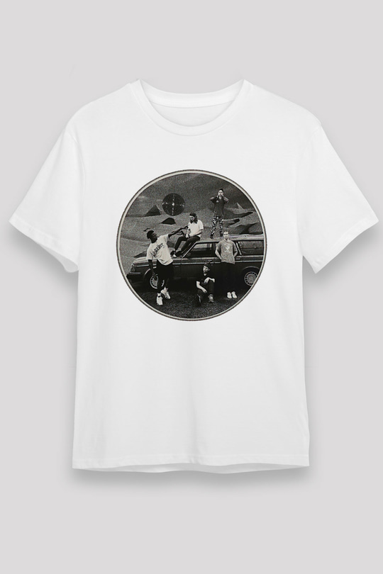 Turnstile Baskılı Unisex Beyaz Tişört - Tshirt