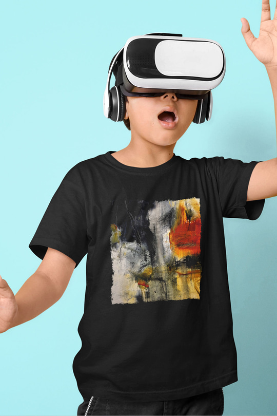 Tuval Siyah Unisex Çocuk Tişört