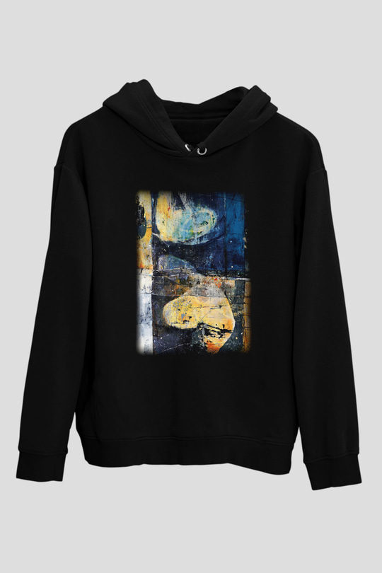 Tuval Siyah Unisex Hoodie