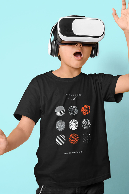 Twenty One Pilots Baskılı Siyah Unisex Çocuk Tişört