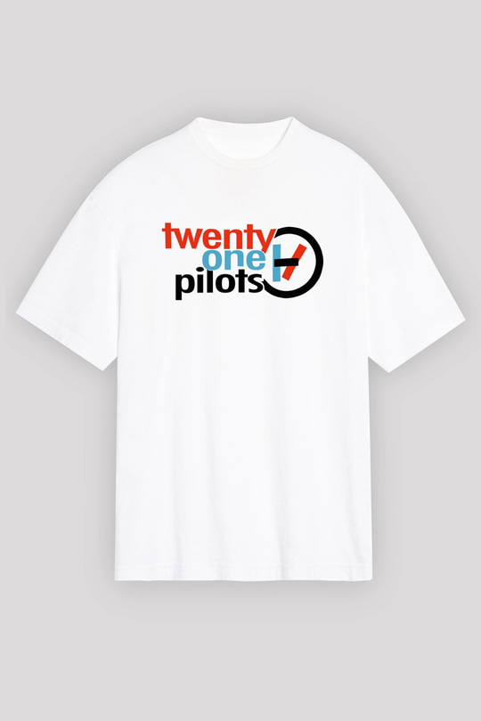 Twenty One Pilots Beyaz Unisex Oversize Tişört T-Shirt