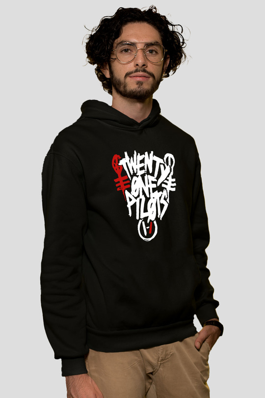 Twenty One Pilots Siyah Unisex Kapşonlu Sweatshirt