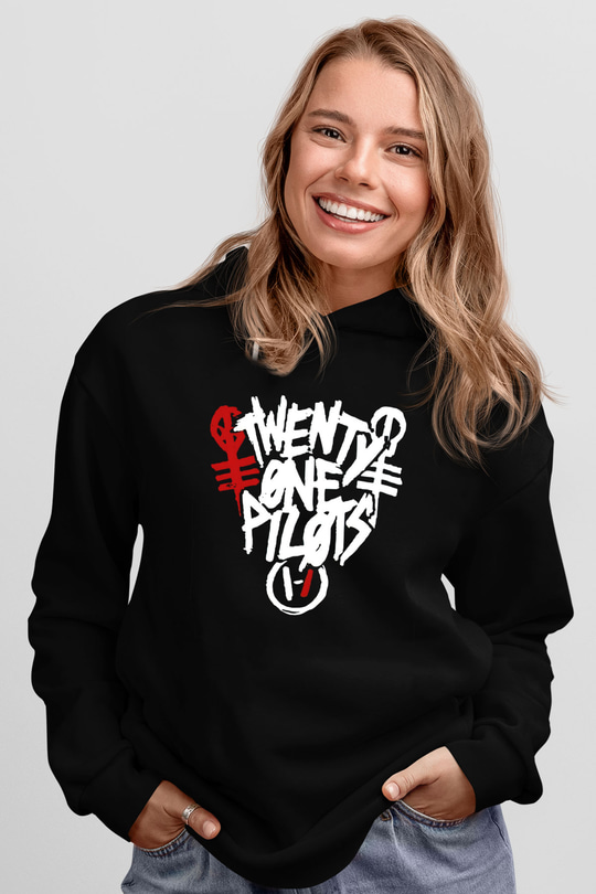 Twenty One Pilots Siyah Unisex Kapşonlu Sweatshirt