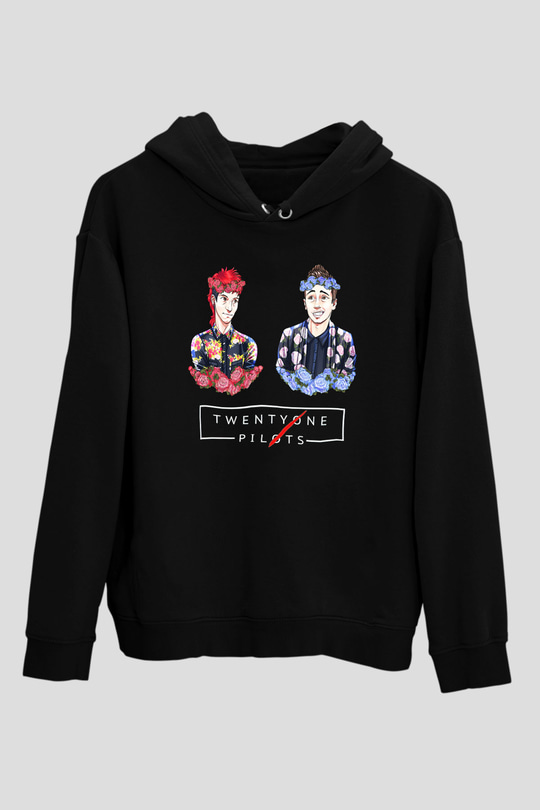 Twenty One Pilots Siyah Unisex Kapşonlu Sweatshirt