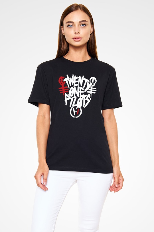 Twenty One Pilots Siyah Unisex Tişört T-Shirt - TişörtFabrikası