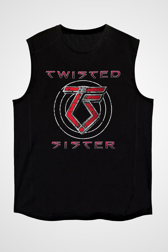 Twisted Sister Siyah Unisex Kolsuz Tişört