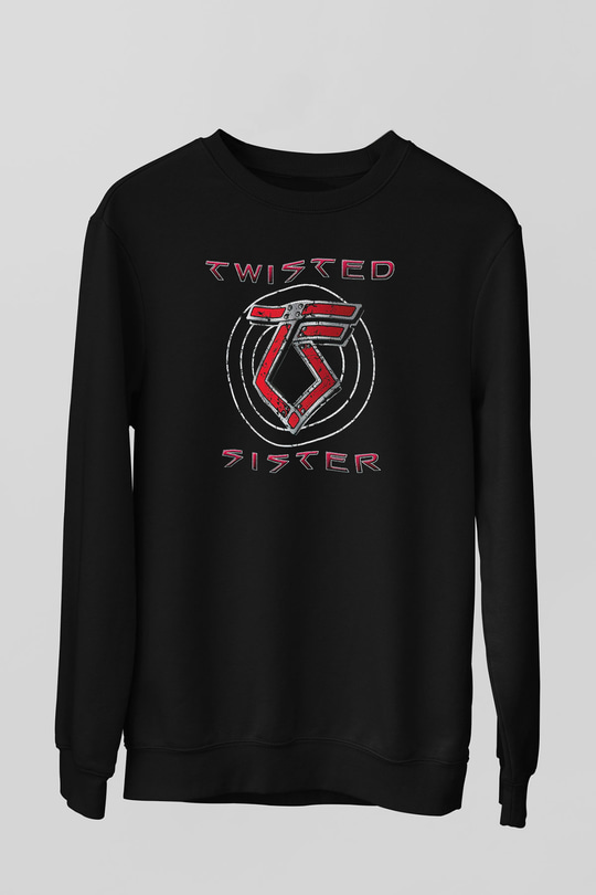 Twisted Sister Siyah Unisex Sweatshirt
