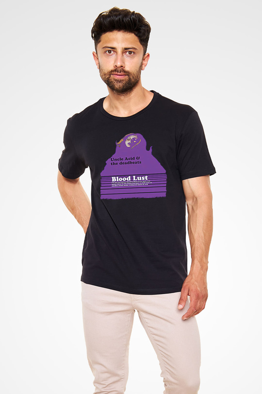 Uncle Acid Baskılı Unisex Siyah Tişört - Tshirt