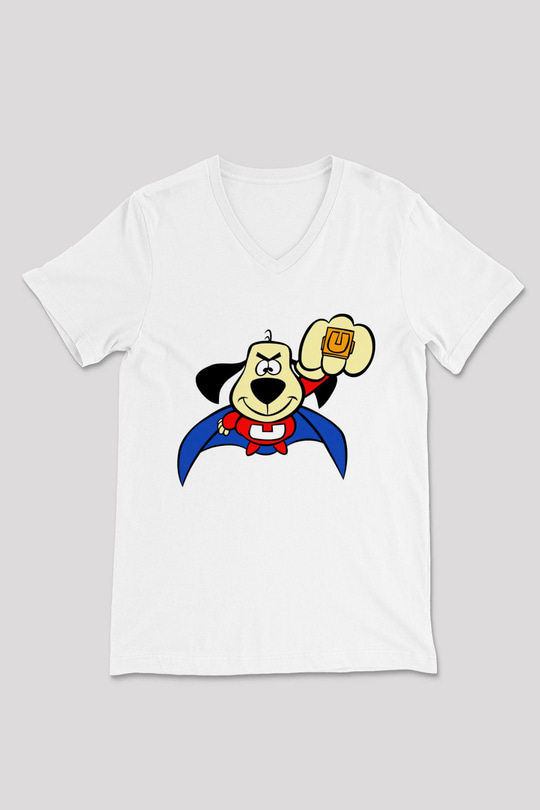 Underdog Beyaz Unisex  V Yaka Tişört