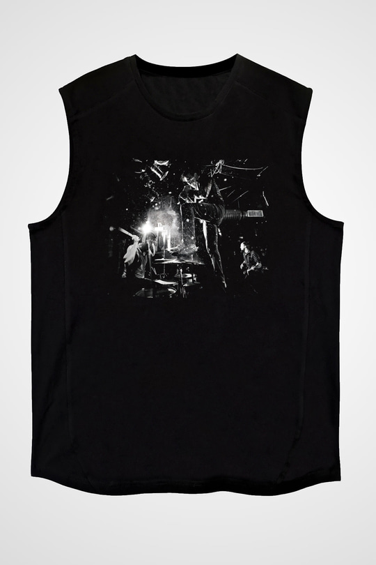 Underoath Baskılı Unisex Siyah Kolsuz Tişört - Tshirt