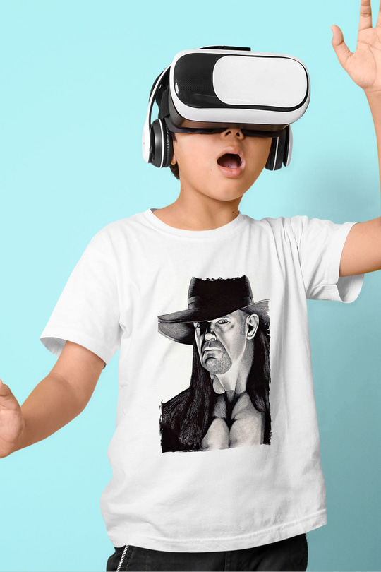 Undertaker Baskılı Beyaz Unisex Beyaz Çocuk Tişört - Tshirt