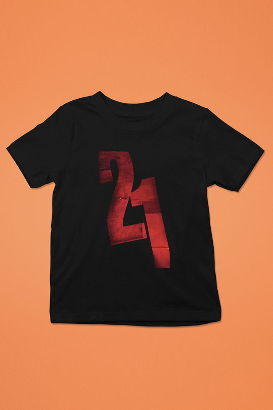 Unisex 21 Grams Baskılı Siyah Çocuk T-shirt