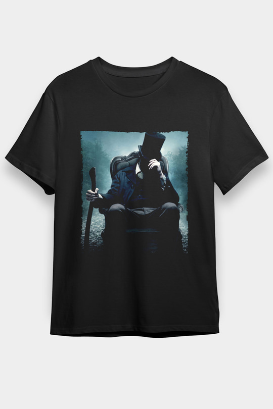 Abraham Lincoln Vampir Avcısı (Abraham Lincoln Vampire Hunter) Baskılı Siyah T-shirt