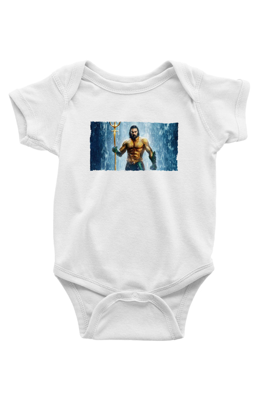 Unisex Aquaman Baskılı Bebek Body - Zıbın