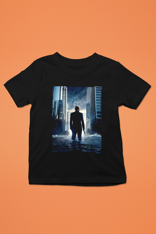 Unisex Başlangıç (Inception) Baskılı Siyah Çocuk Tişört