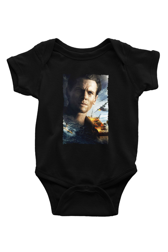Unisex Boyun Eğmez (Unbroken) Baskılı Siyah Bebek Body - Zıbın