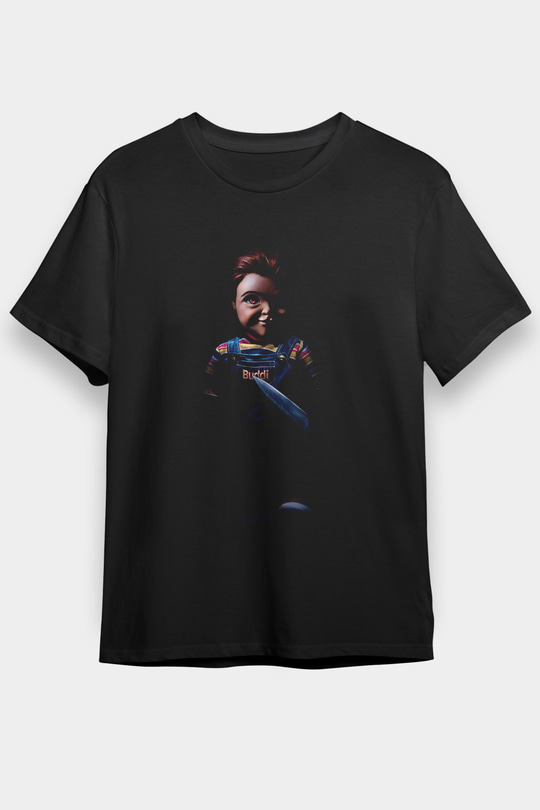 Chucky (Childs Play) Baskılı Siyah Tişört