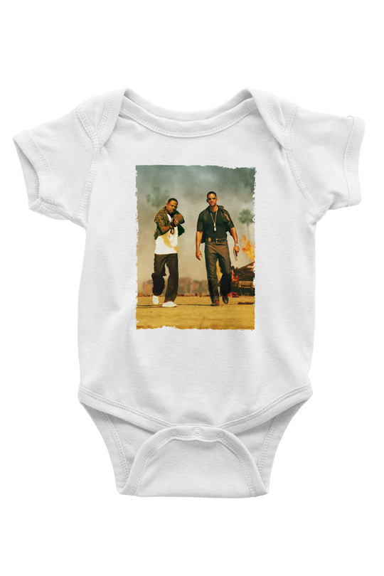 Unisex Çılgın İkili - Bad Boys Baskılı Bebek Body - Zıbın