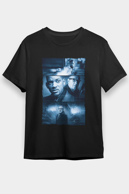 Devlet Düşmanı (Enemy of the State) Baskılı Siyah Tshirt