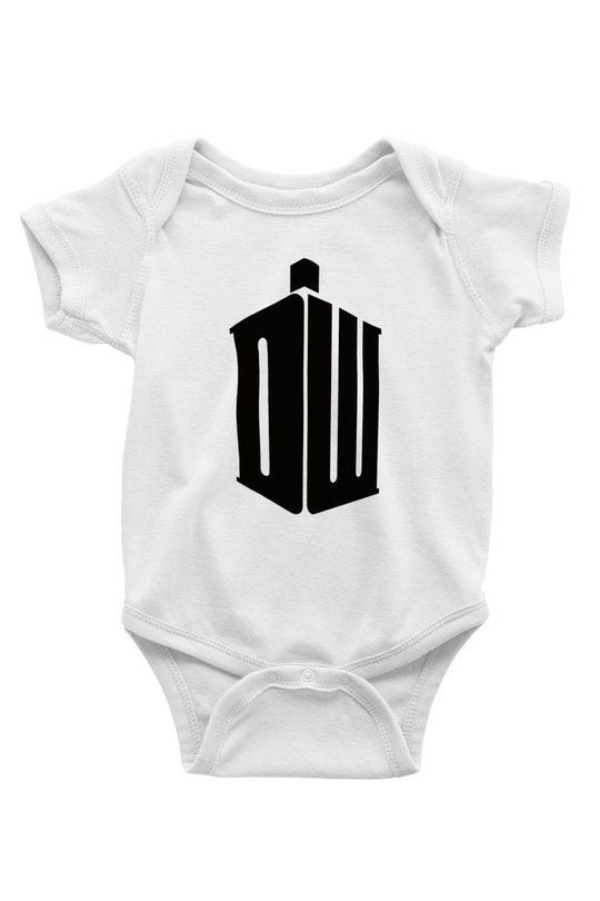 Unisex Doctor Who Baskılı Bebek Body - Zıbın