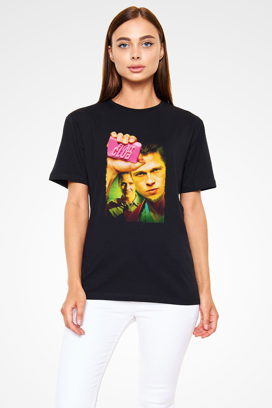 Dövüş Kulübü (Fight Club) Baskılı Siyah T-shirt
