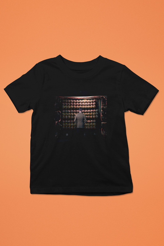 Unisex Enigma (The Imitation Game) Baskılı Siyah Çocuk T-Shirt