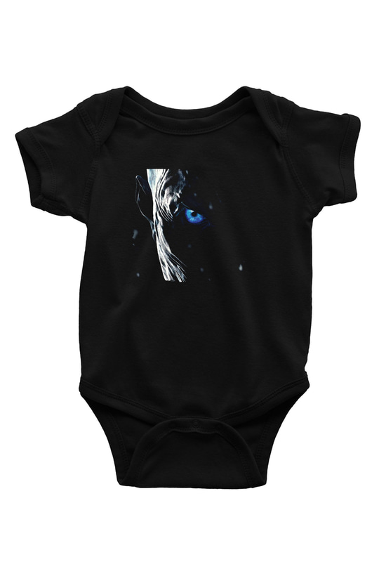 Unisex Game of Thrones Baskılı Siyah Çocuk Unisex Tişört