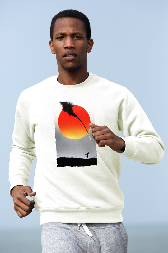 Unisex Güneş İmparatorluğu (Empire of the Sun) Baskılı Beyaz Sweatshirt