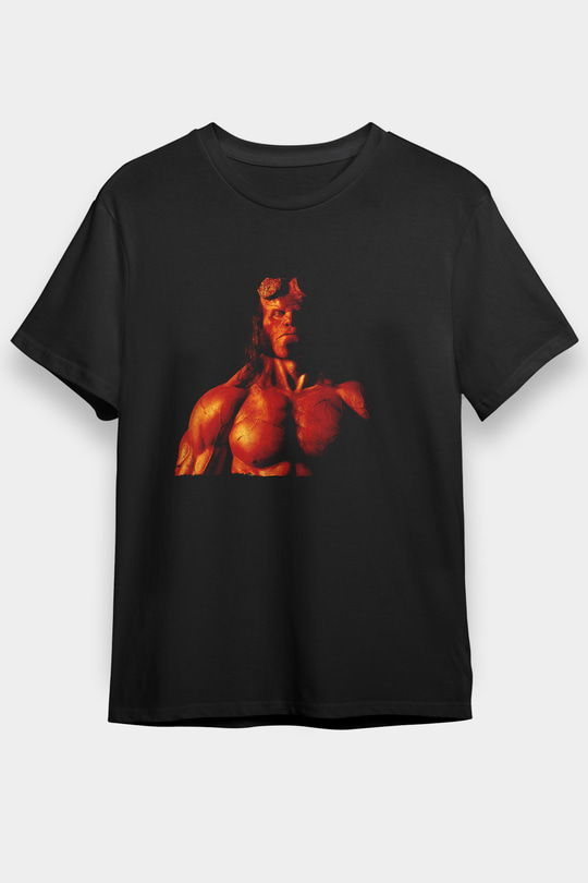 Hellboy Baskılı Siyah T-Shirt