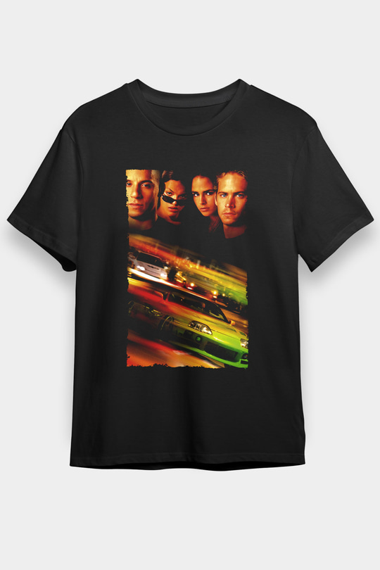 Hızlı ve Öfkeli (Fast & Furious) Baskılı Siyah Tişört