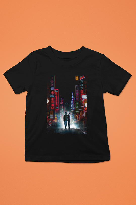 Unisex İhtiyar Delikanlı (Oldboy) Baskılı Siyah Çocuk Tişört