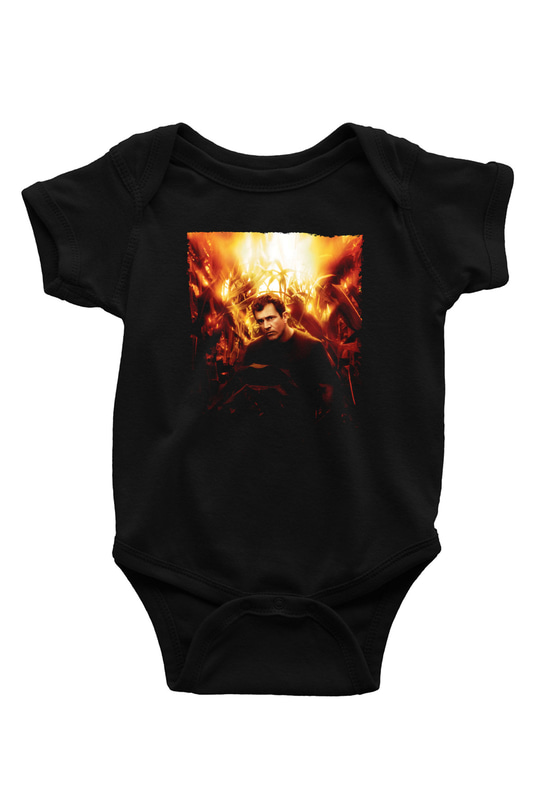 Unisex İşaretler (Signs) Baskılı Siyah Bebek Body - Zıbın