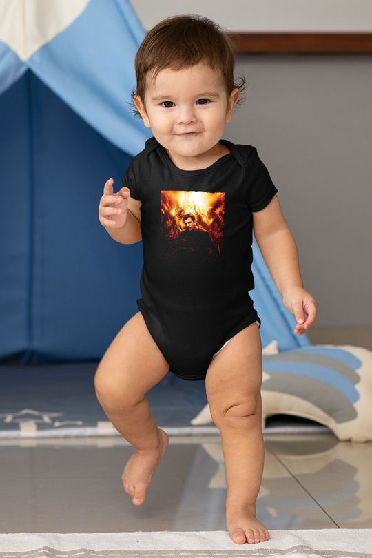 Unisex İşaretler (Signs) Baskılı Siyah Bebek Body - Zıbın
