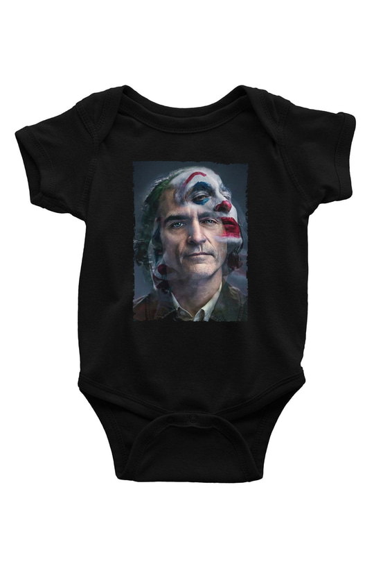 Unisex Joker Siyah Bebek Body - Zıbın