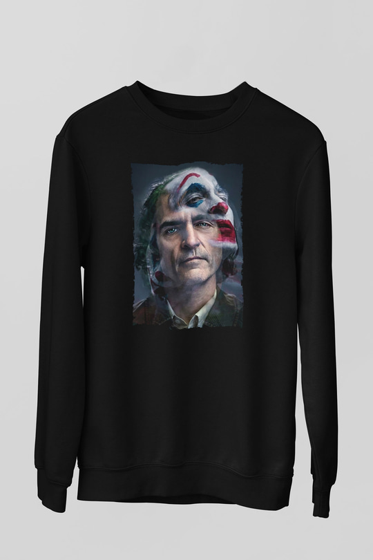 Unisex Joker Siyah Sweatshirt