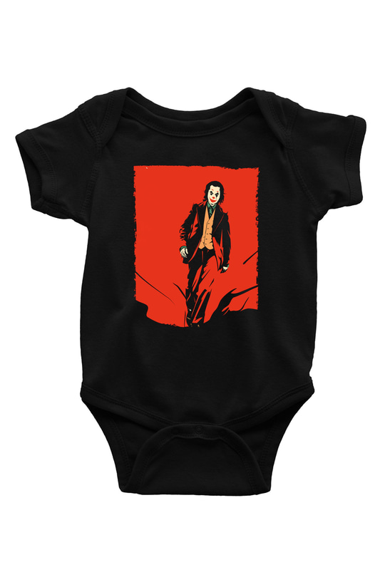 Unisex Joker Temalı Siyah Çocuk Unisex Tshirt