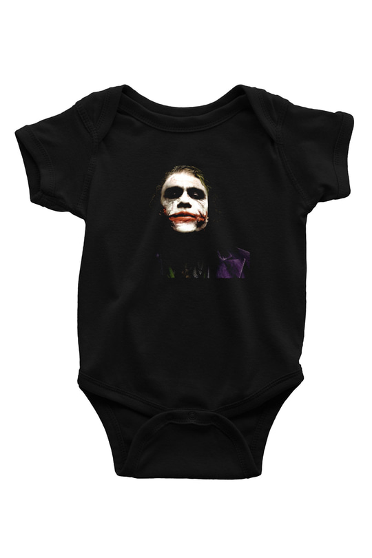 Unisex Joker Temalı Siyah Çocuk Unisex T-Shirt