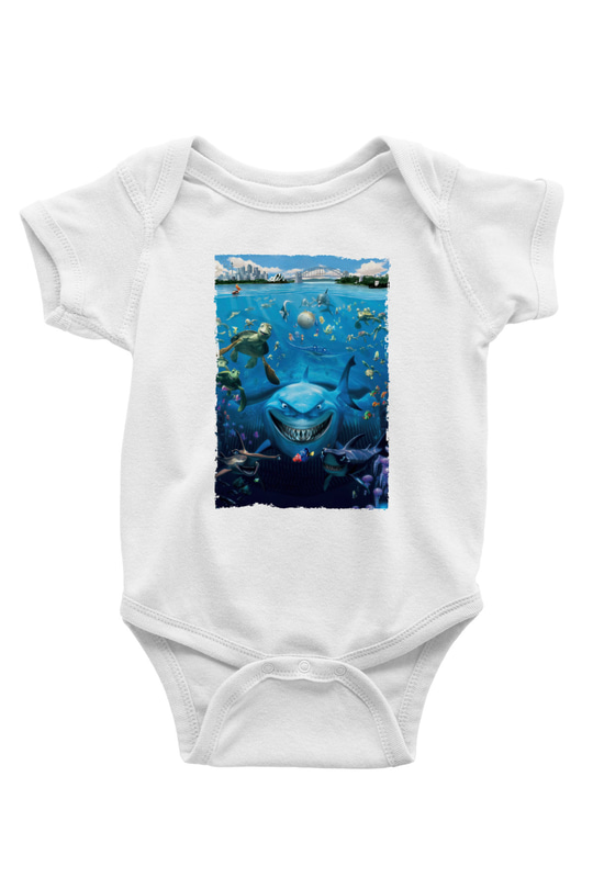 Unisex Kayıp Balık Nemo (Finding Nemo) Baskılı Bebek Body - Zıbın