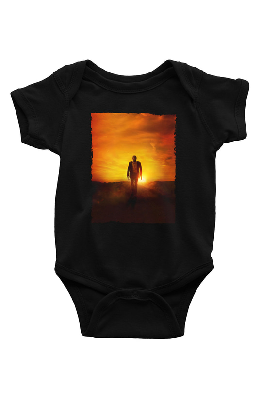 Unisex Logan Baskılı Siyah Bebek Body - Zıbın