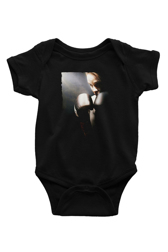 Unisex Milyonluk Bebek (Million Dollar Baby) Baskılı Siyah Bebek Body - Zıbın