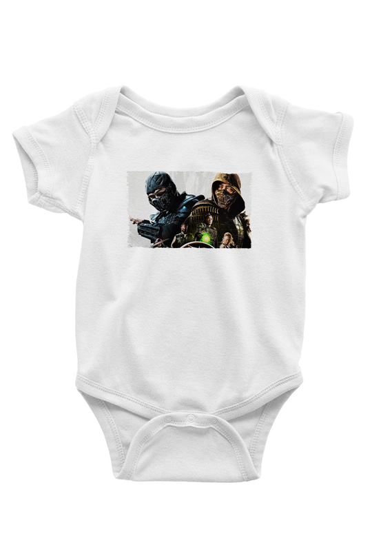 Unisex Mortal Kombat Baskılı Bebek Body - Zıbın