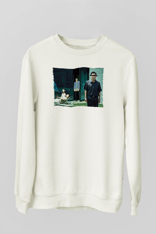 Unisex Parasite-Parazit Beyaz Sweatshirt