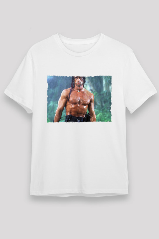 Rambo Baskılı Beyaz Tshirt